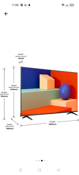 Hisense model  mare 165 cm