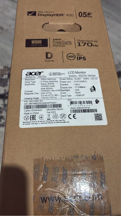 Acer nitro VG2 series (VG272U)