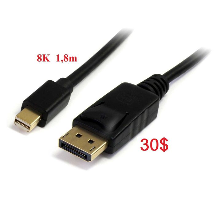 Кабель - адаптер  mini DP to DP 16K