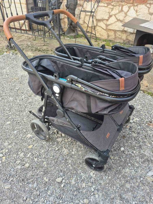 Бебешка количка за близнаци Chipolino - Дуо Смарт, екзотик