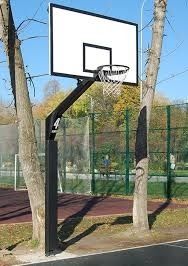Баскетбольный щит кольцо разные варианты на спорт плошадок