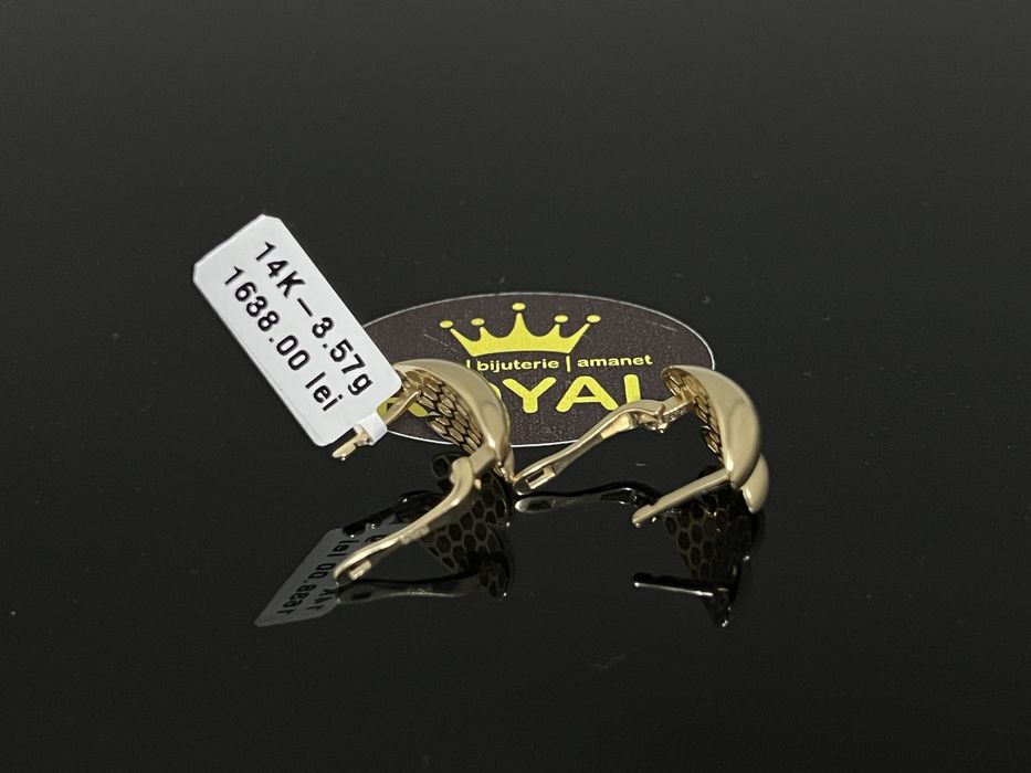 Bijuteria Royal CB: Cercei dama aur 14k 3,57gr