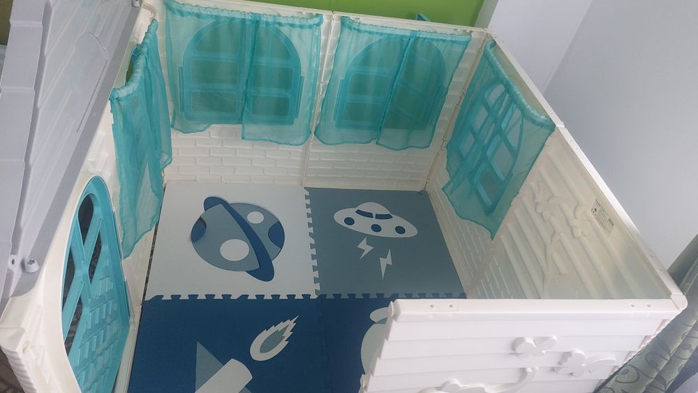 Casuta copii, Doloni, alb, 120x129x129cm