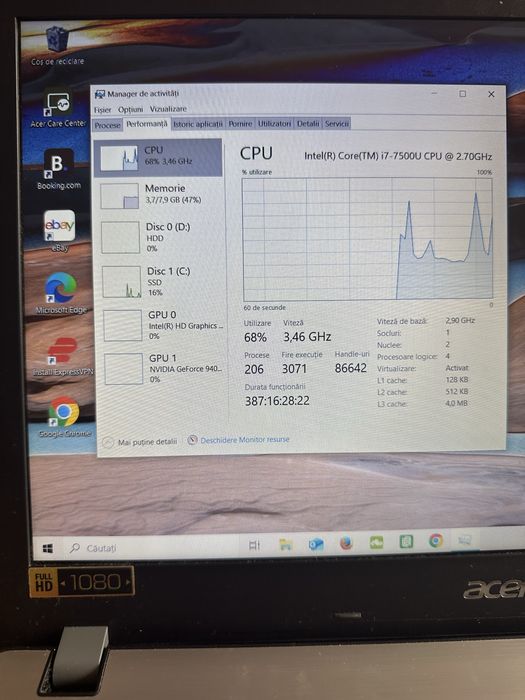 Acer aspire f15 in stare foarte buna