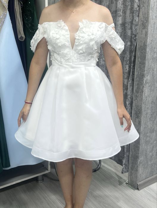 Rochie albă de cununie civilă