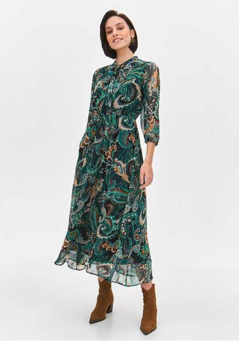 Зелена ефирна рокля