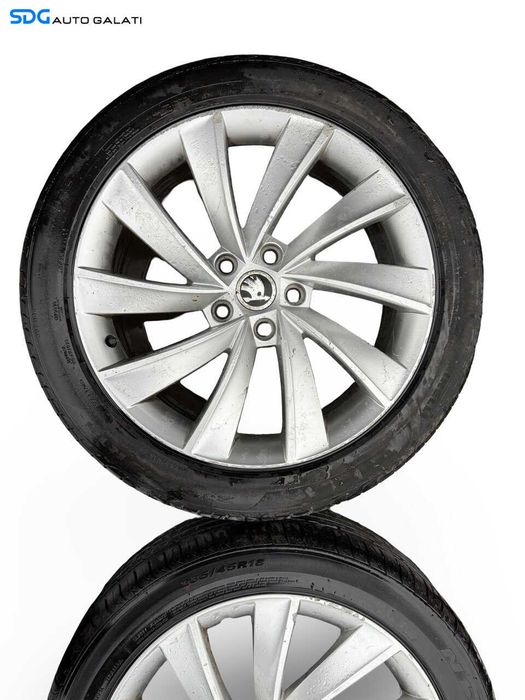 Set 4 Jante Janta Roata Roti Aliaj 235 45 18 R18 Distanta Prezon 5x112 CB 57.1 Audi A3 8V 2013 - 2020 (6Jx18 H2 ET 44 3V0601025L HL-4944-1) [JNT0011]