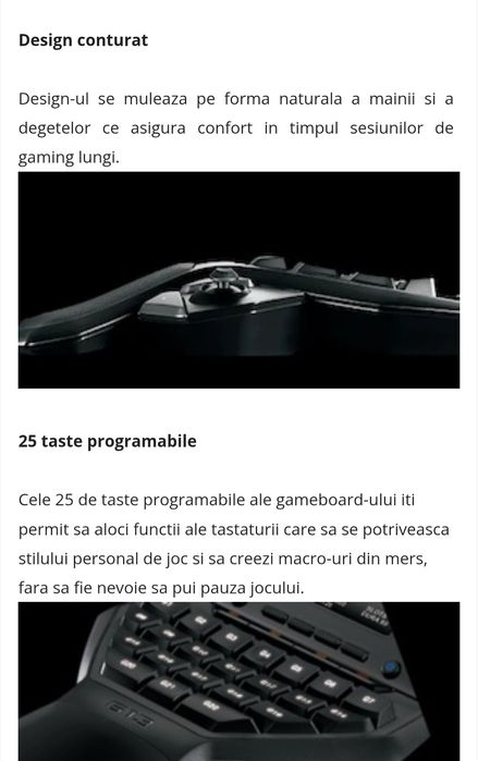 Gameboard Logitech G13, USB, stare f buna