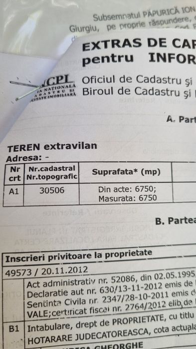 Vand teren Cosoba direct proprietar