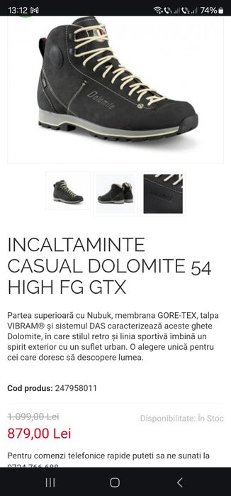 Bocanci casual DOLOMITE High FG GoRetex