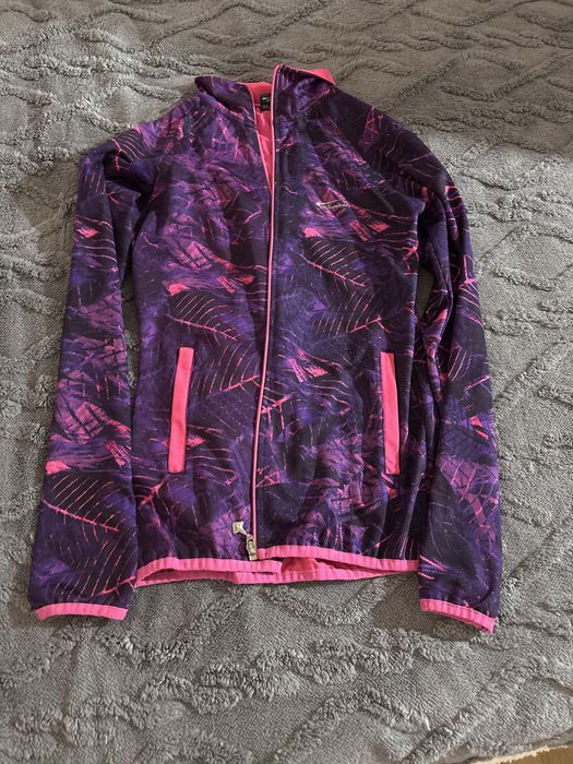 Лилав суичър с розова шарка simart