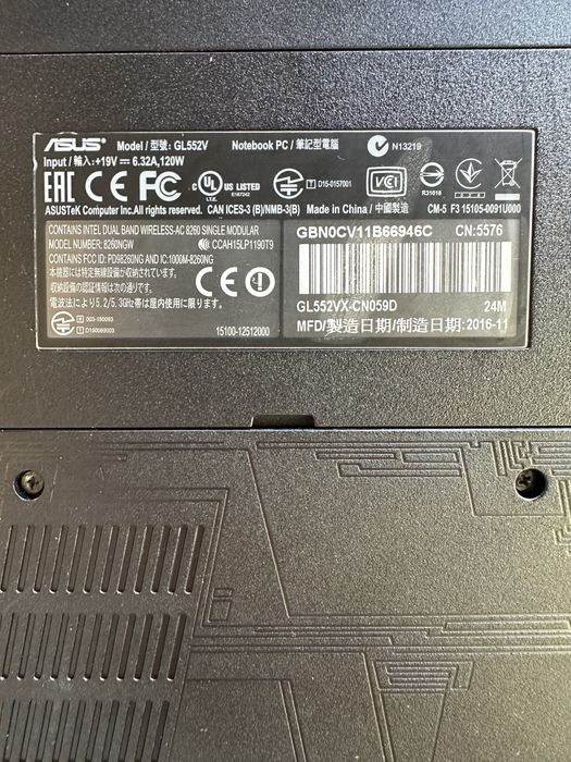 Leptop Gaming Asus Rog GL552VX