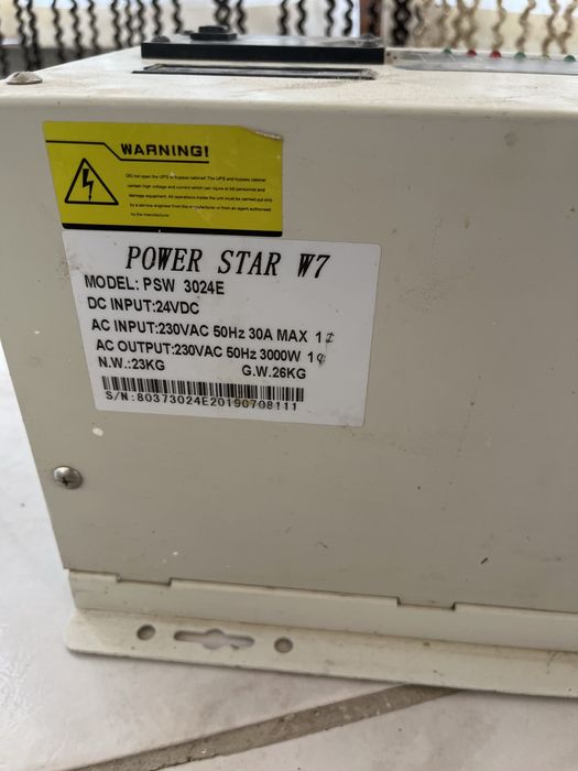 Инвертор 3 кВт 24V (чистый синус,  UPS)