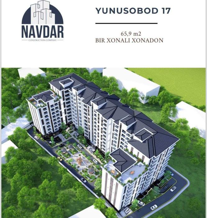 "СРОЧНО ГОРИТ‼️ Новостройка Navdar 65,9м2 Чинабад, ТЦ High Town‼️