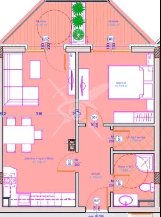 Двустаен апартамент в Сарафово 621-19937