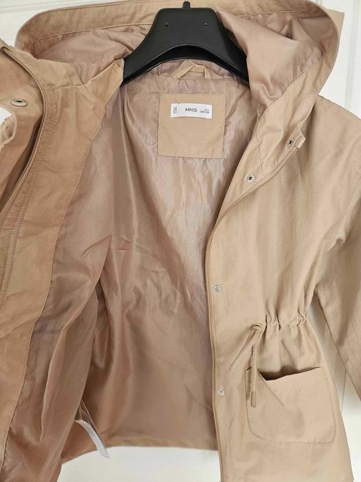 Момичешко яке с качулка Mango 128 см