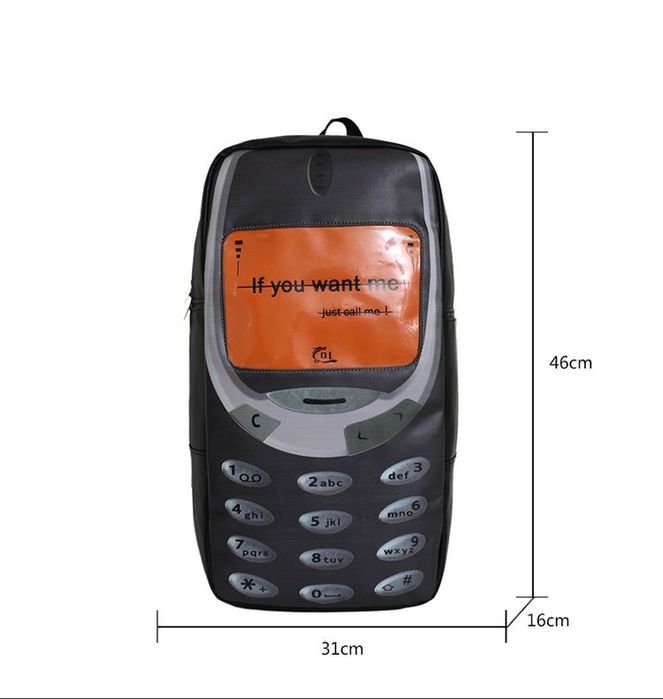 Рюкзак мужской женский в форме телефона прикольный необычный большой