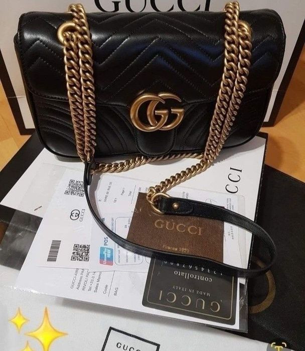 Geanta piele naturala 100%,model Marmont,cutie,certificat,card,saculet,etichetă