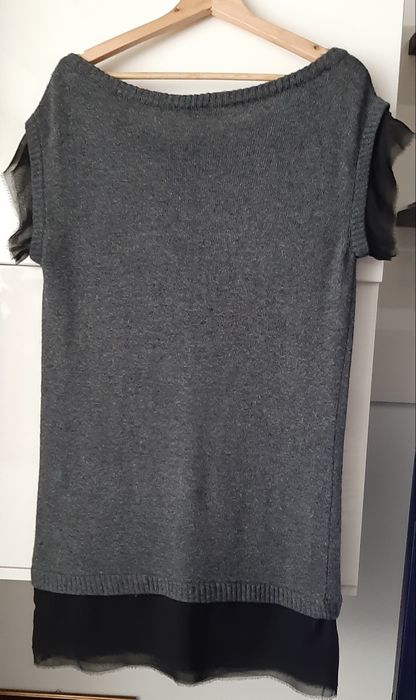 Rochie/tunica casmir lana si vascoza,gri L
