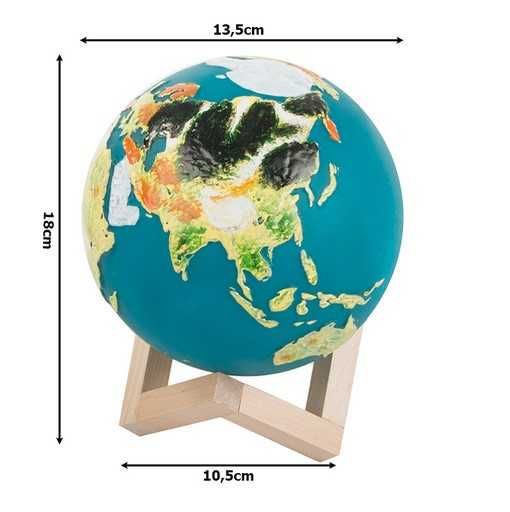3D многоцветна Нощна лампа - светещ LED глобус с дистанционно