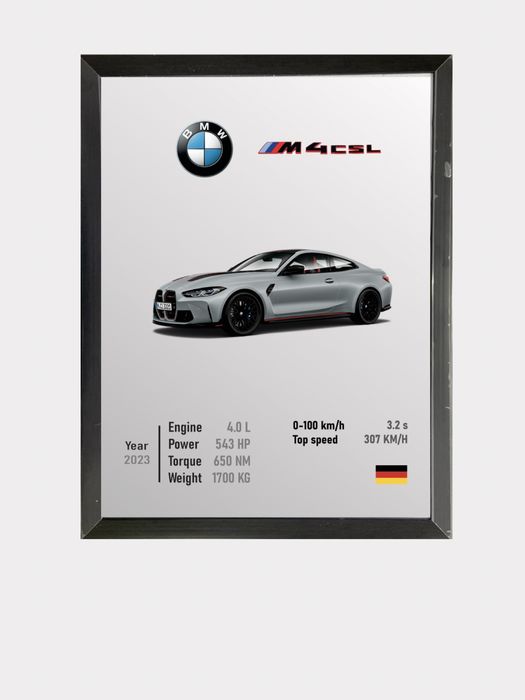 Спорткар Постер в рамке А3/А4 порш бмв мерседес на: 69 000 сум - Иные ...