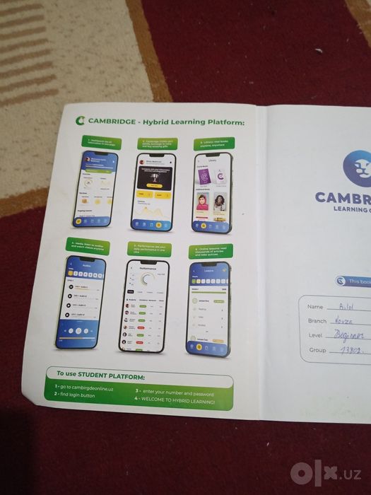 Beginner Students, book. Cambridge learning center