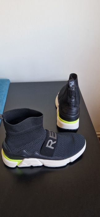 Botine slip-on negre