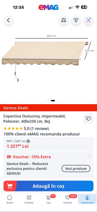 Copertina balcon, terasa