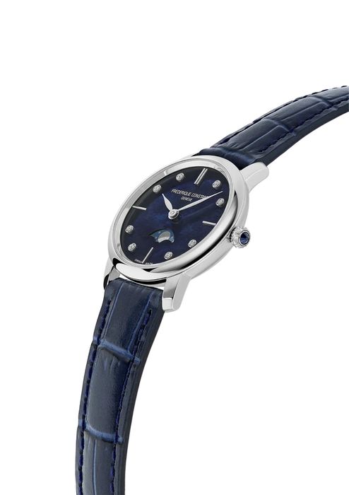 Дамски часовник Frederique Constant Slimline Blue Mop Diamond Dial