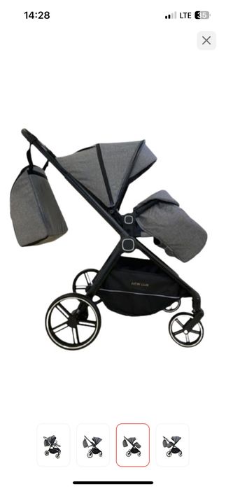 Коляска прогулочная New lux z1, серый