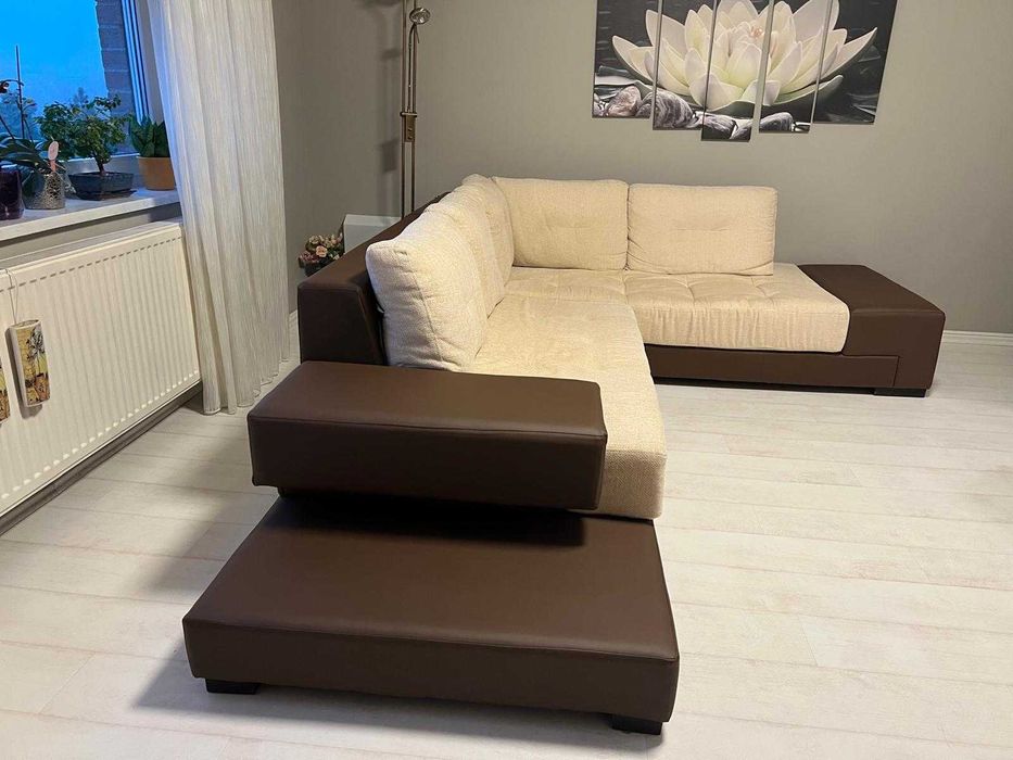 Canapea fixă colțar – elegantă, stare excelentă