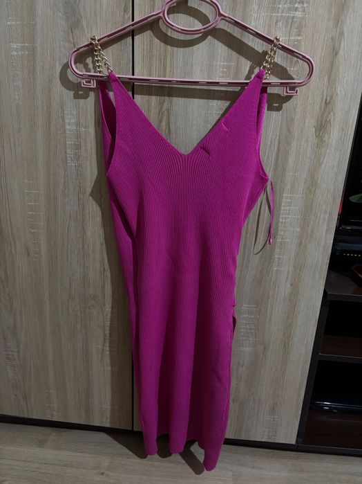 Парти рокля цикламена