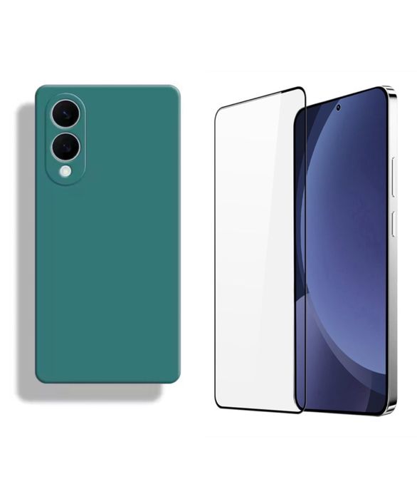 Samsung  S25 EDGE - Husa Simplity Color Case si Folie Sticla Curbata