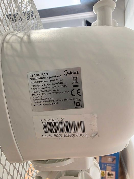 Midea вентилатор 40W 50Hz