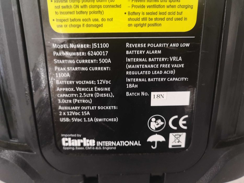 Бустер - Clarke  JS1100 / 12V