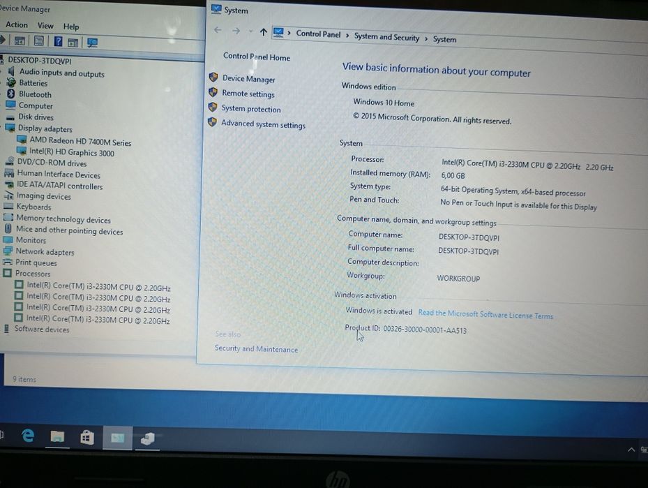 Laptop HP G6 procesor i3
