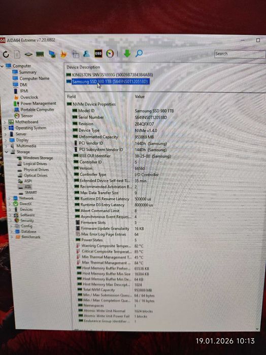 SSD 1TB Samsung 980 NVME