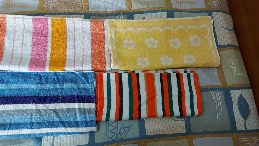 3 бр. комплекта бели чаршафи 90 см – долен с ластик + горен, нови + 13 кърпи