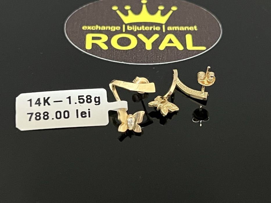Bijuteria Royal CB : Cercei aur 14k 1,58 grame