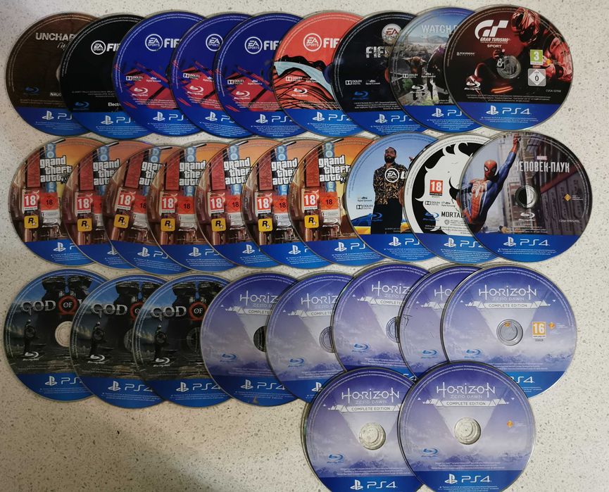Диски на PlayStation 4