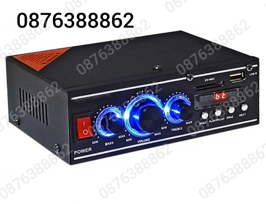 Мощен мини стерео усилвател SN-777BT Bluetooth/USB/FM