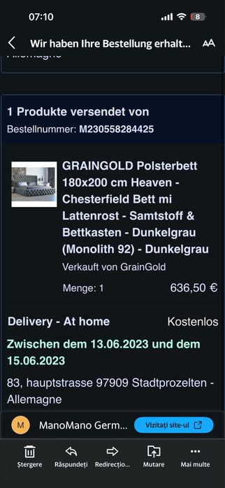 Vand dormitor complet