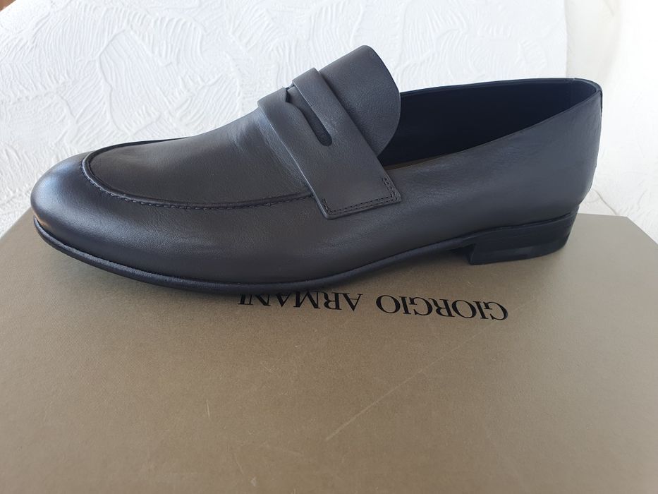 Giorgio Armani кожени мокасини Penny Loafer – Made in Italy, с кутия