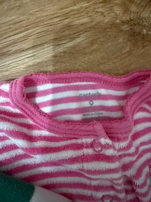 Set 2 salopete pijamale model flaușat Carter's 9 m 9 luni