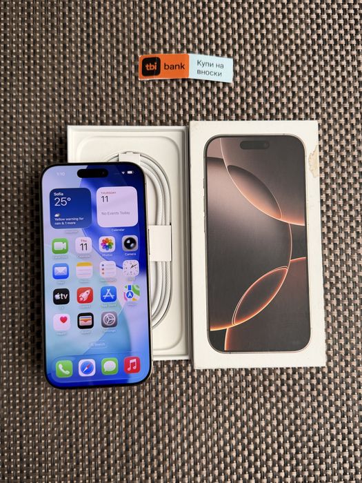 КАТО НОВ!*ЛИЗИНГ* iPhone 16 Pro 128Gb Desert Titanium / ГАРАНЦИЯ
