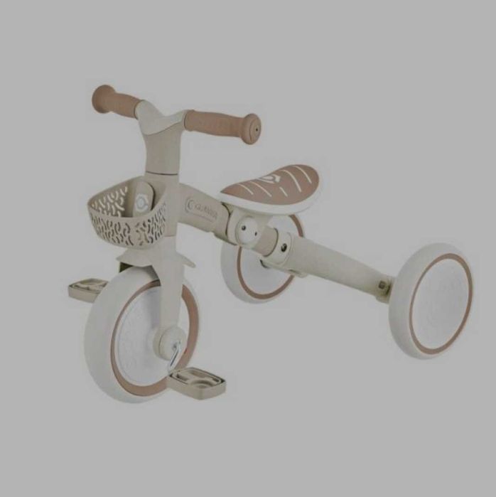 Триколка с родителски контрол 3в1 GLOBBER LEARNING TRIKE PLUS ECOLOGIC, бежова
