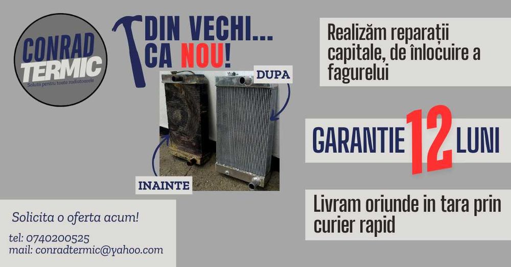 Reparatii si confectionari radiatoare dupa model