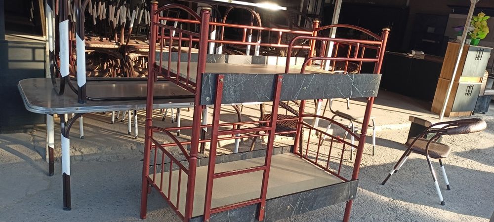 2 каватли темир кроватлар