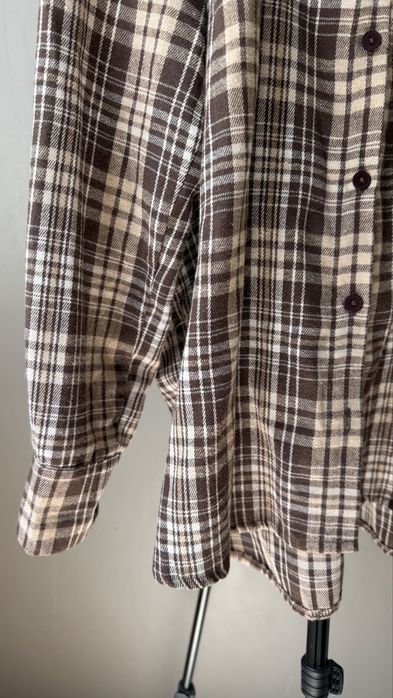 Продам тёплую рубашку в клетку oversize.