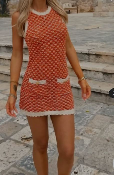 Рокля ZARA, knitted dress, размер М